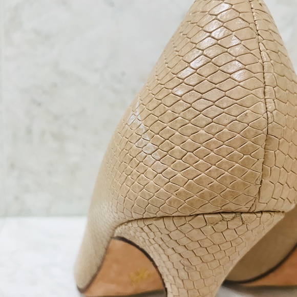 COLE HAAN {10.5} Pumps in Nude Faux Snakeskin - Picture 7 of 13